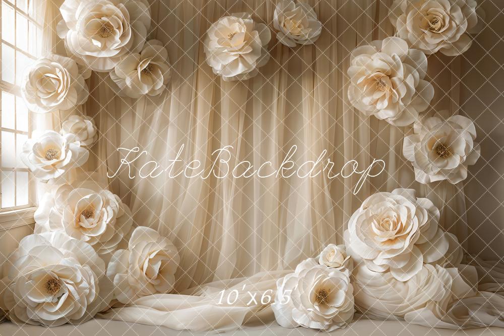 Kate Gauze Curtain Flowers Backdrop Designed by Emetselch - Kate Backdrop AU