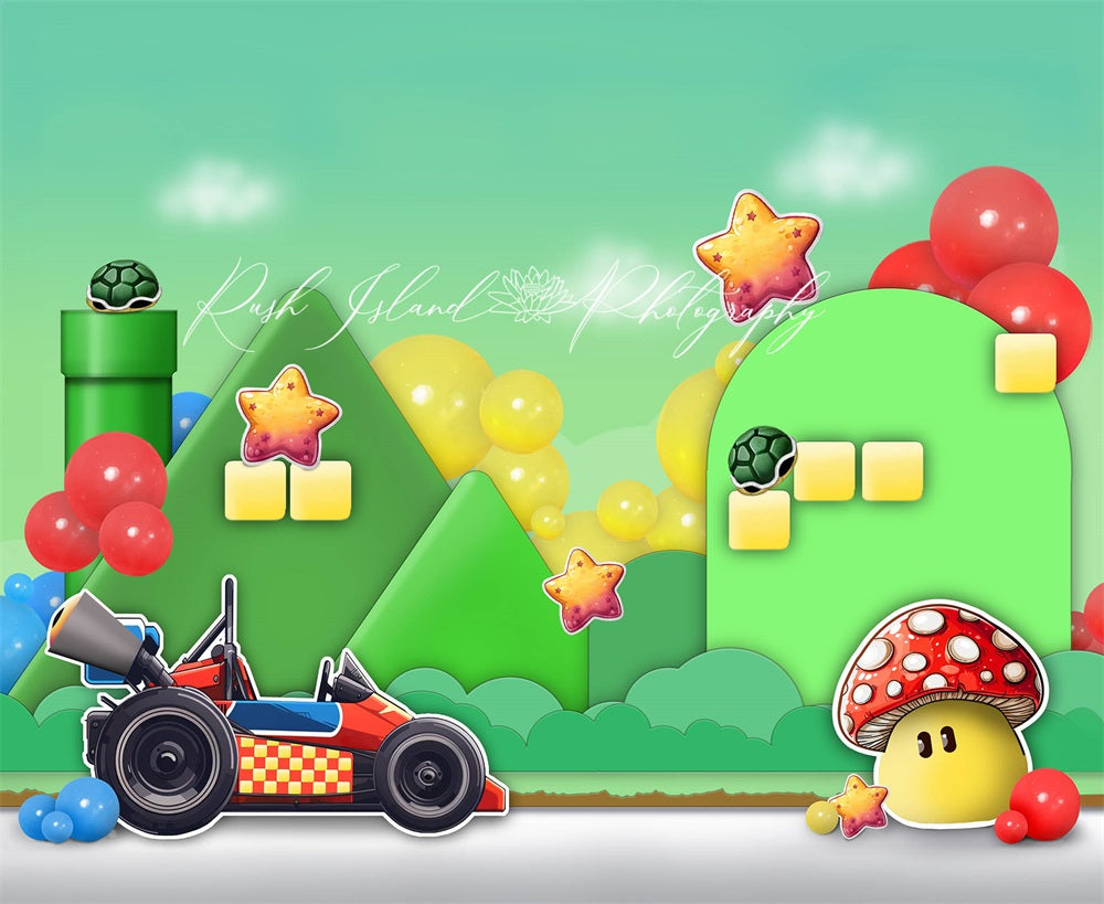 Kate Super Kart Land Backdrop Designed by Laura Bybee - Kate Backdrop AU