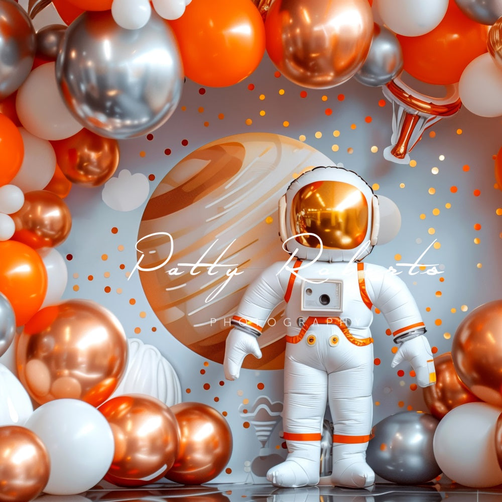 Kate Orange Space Theme Backdrop Designed by Patty Robert - Kate Backdrop AU