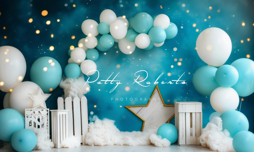 Kate Smash Cake Stars and Balloons Arch Backdrop Designed by Patty Robert - Kate Backdrop AU