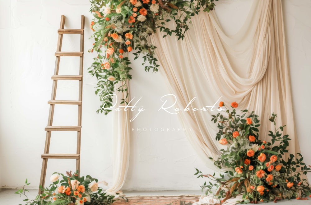 Kate Tapestry and Ladder with Flowers Backdrop Designed by Patty Robert - Kate Backdrop AU
