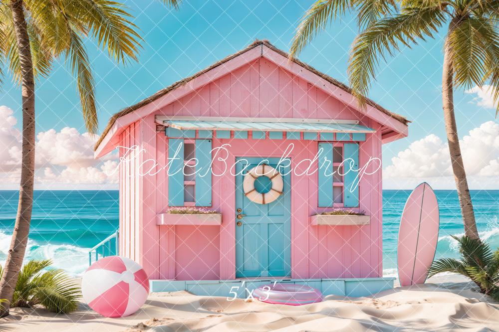 Kate Summer Seaside Beach Surfing Backdrop Designed by Chain Photography - Kate Backdrop AU