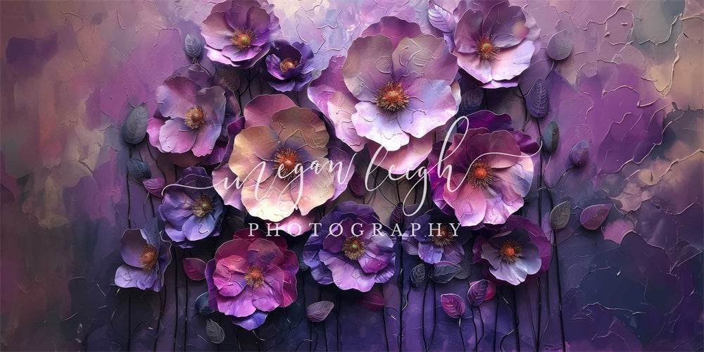 Kate Lavender Plaster Florals Backdrop Designed by Megan Leigh Photography - Kate Backdrop AU