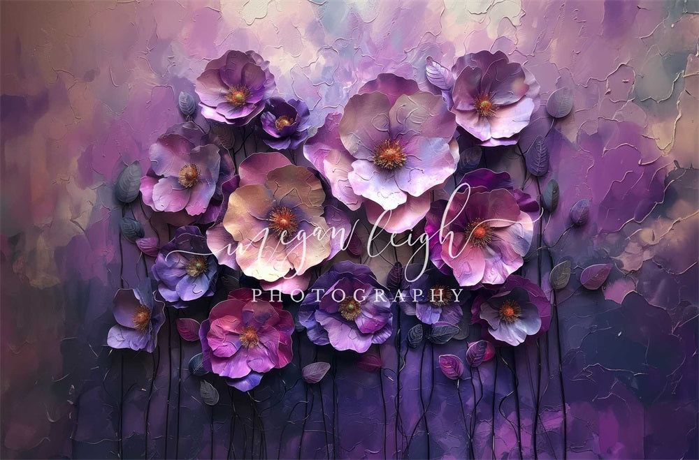 Kate Lavender Plaster Florals Backdrop Designed by Megan Leigh Photography - Kate Backdrop AU