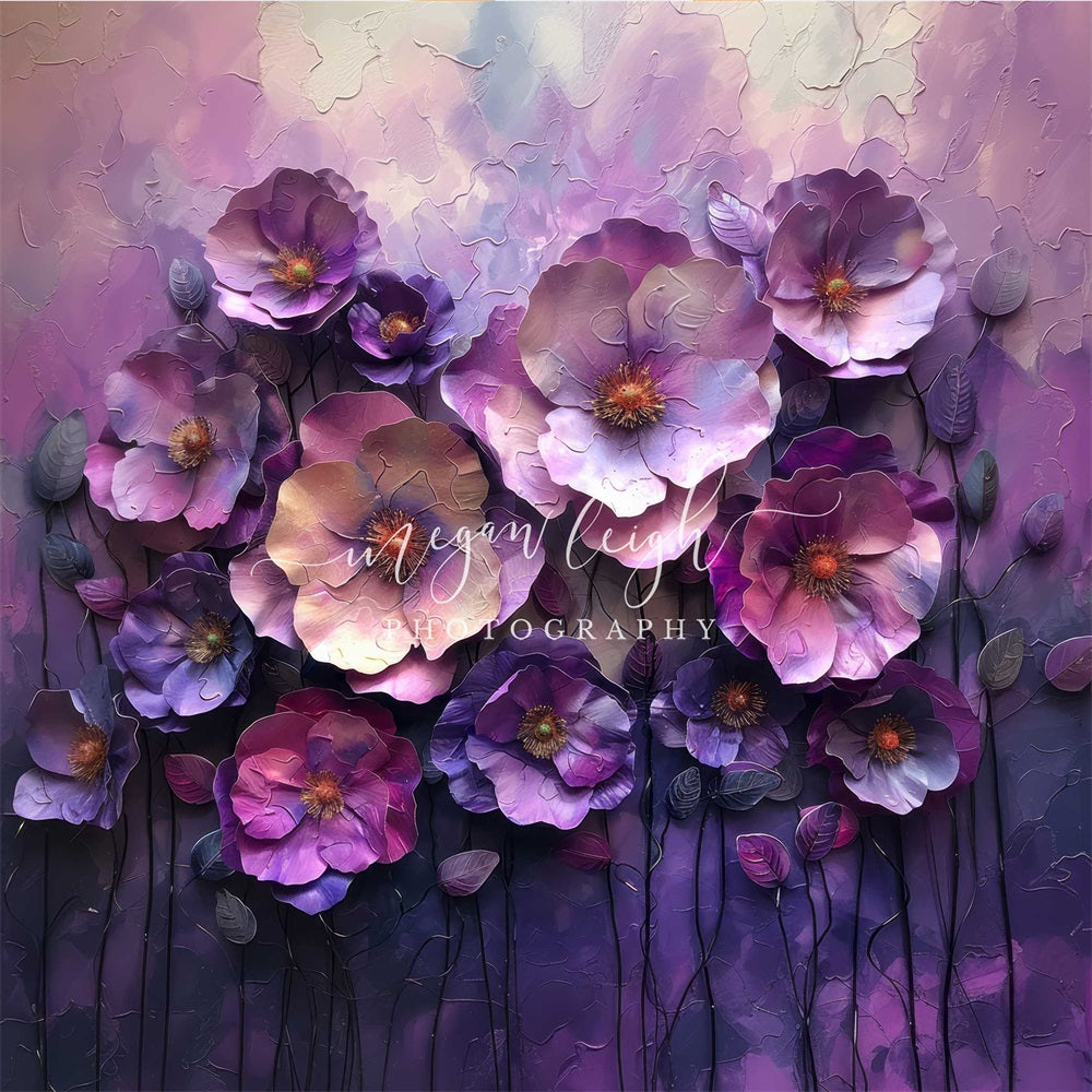Kate Lavender Plaster Florals Backdrop Designed by Megan Leigh Photography - Kate Backdrop AU