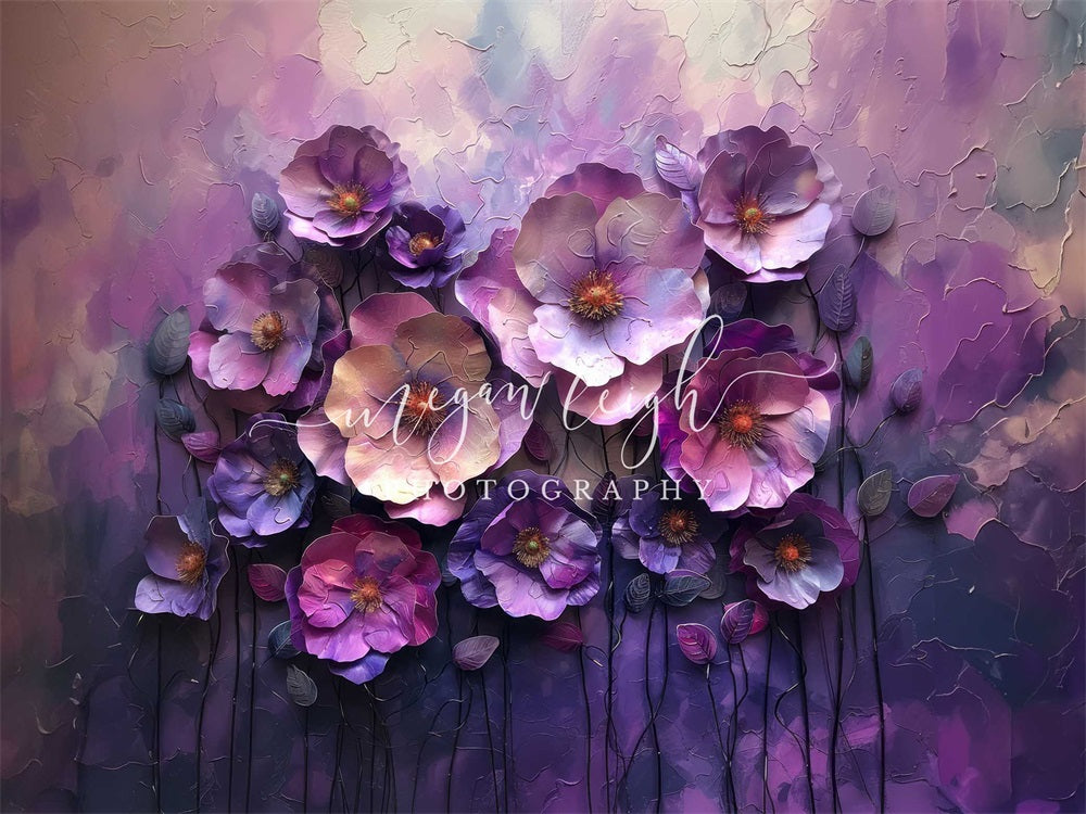 Kate Lavender Plaster Florals Backdrop Designed by Megan Leigh Photography - Kate Backdrop AU