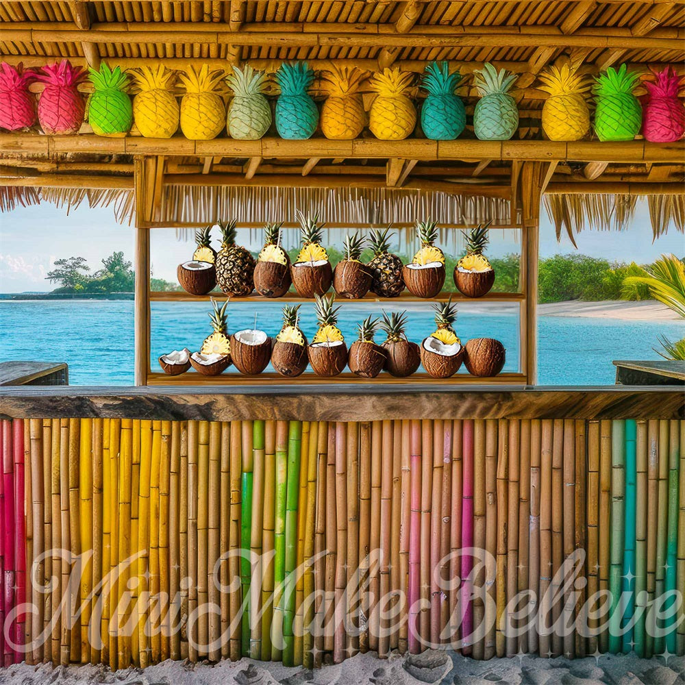 Kate Colorful Tiki Bar Backdrop Designed by Mini MakeBelieve - Kate Backdrop AU