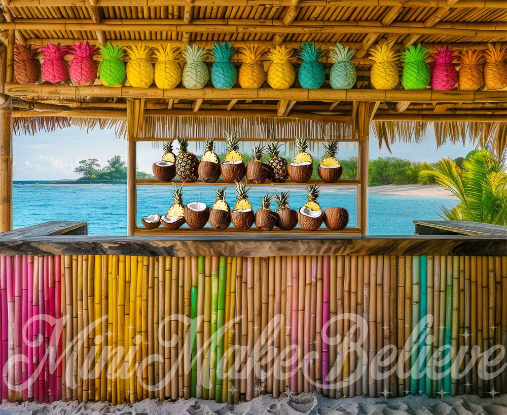 Kate Colorful Tiki Bar Backdrop Designed by Mini MakeBelieve - Kate Backdrop AU