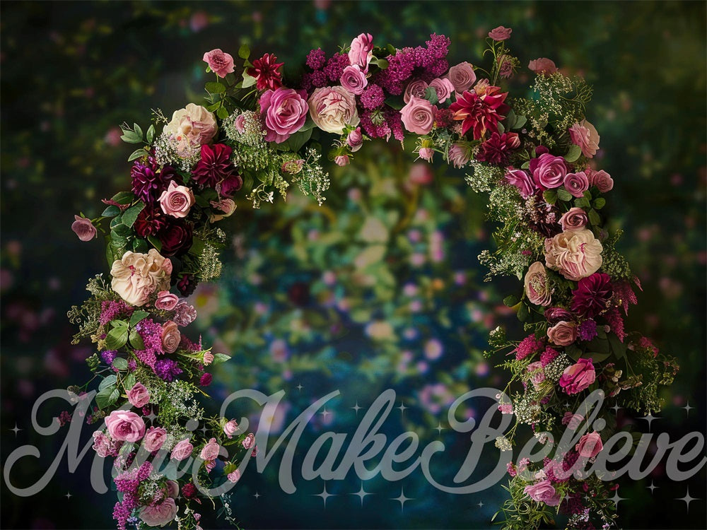 Kate Spring Dark Fine Art Flower Arch Backdrop Designed by Mini MakeBelieve - Kate Backdrop AU