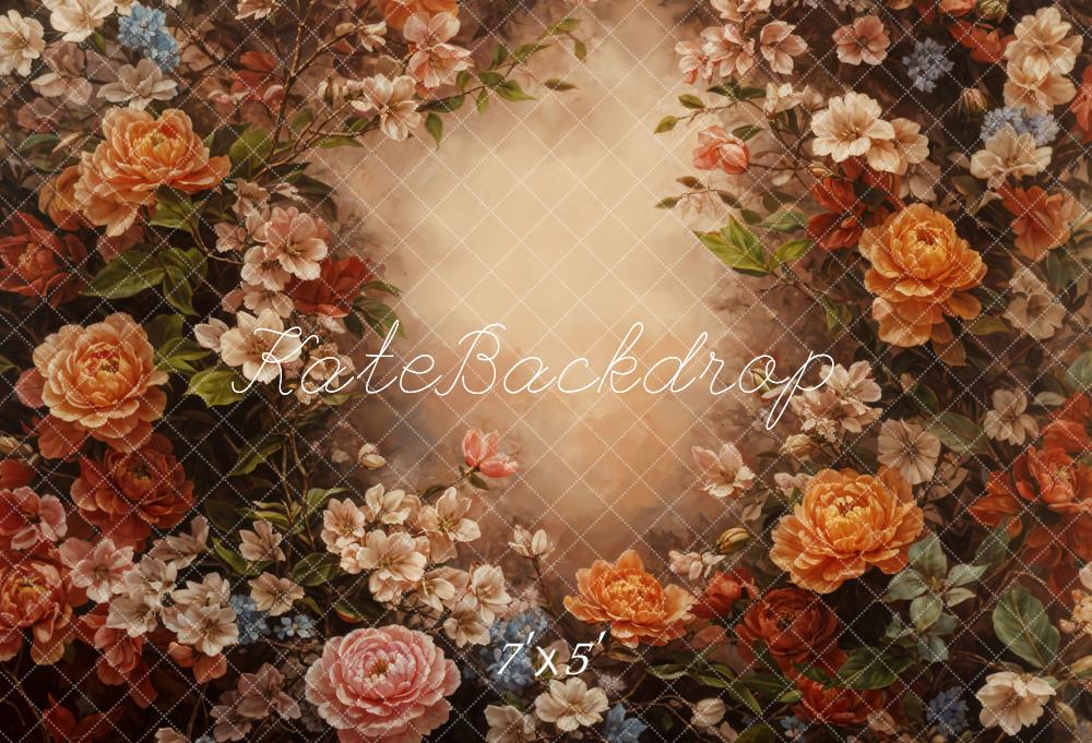 Kate Fine Art Flower Lingt Brown Backdrop Designed by GQ - Kate Backdrop AU