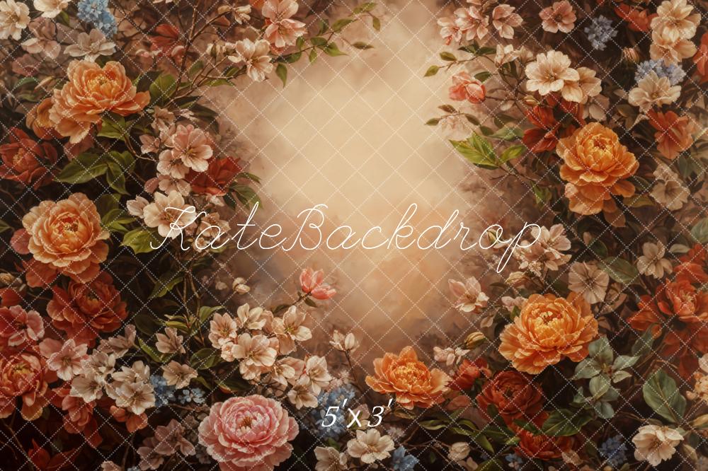 Kate Fine Art Flower Lingt Brown Backdrop Designed by GQ - Kate Backdrop AU