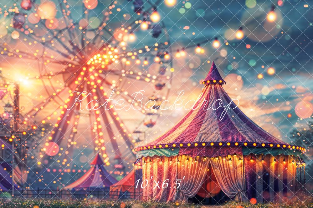 Kate Carnival Bokeh Ferris Wheel Tent Backdrop Designed by Chain Photography - Kate Backdrop AU