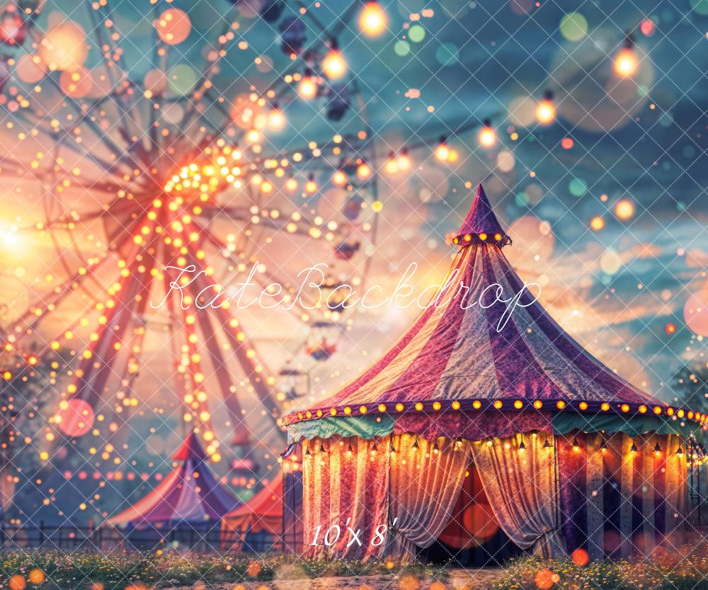Kate Carnival Bokeh Ferris Wheel Tent Backdrop Designed by Chain Photography - Kate Backdrop AU