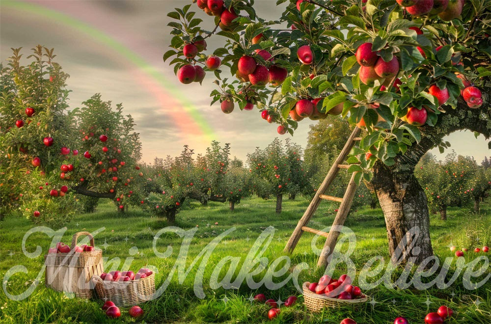 Kate Apple Orchard Rainbow Backdrop Designed by Mini MakeBelieve - Kate Backdrop AU