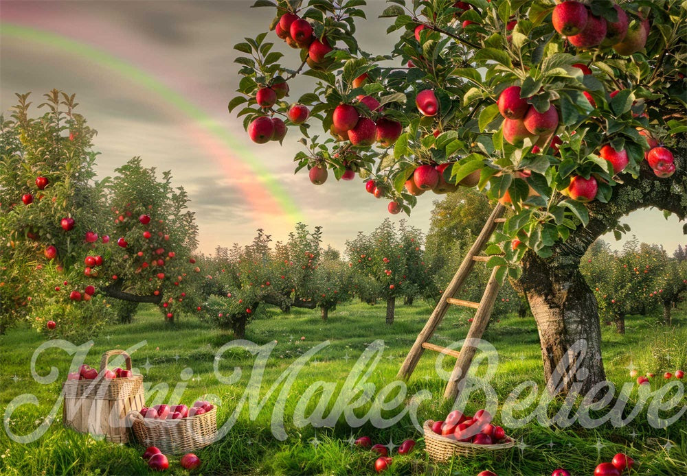 Kate Apple Orchard Rainbow Backdrop Designed by Mini MakeBelieve - Kate Backdrop AU