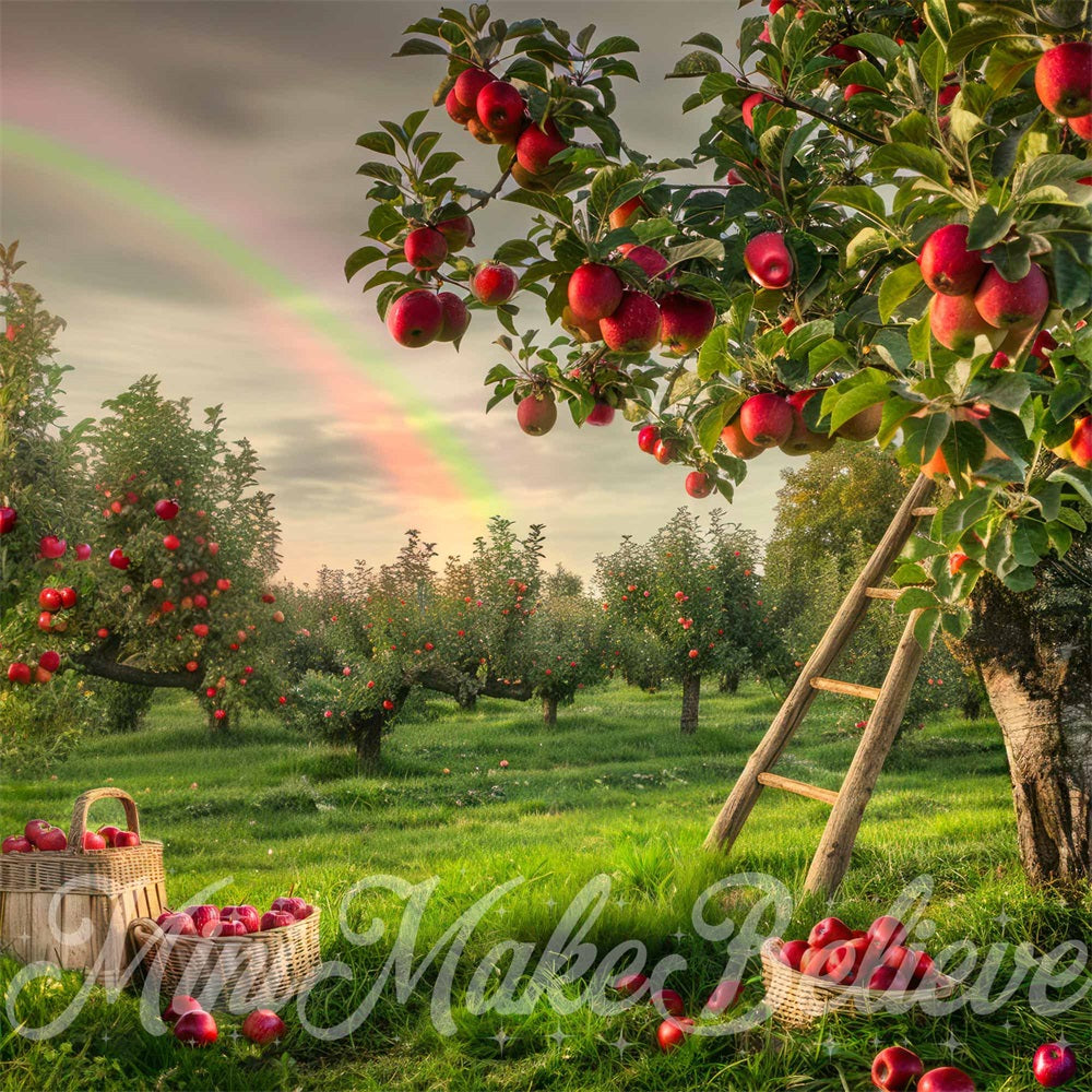 Kate Apple Orchard Rainbow Backdrop Designed by Mini MakeBelieve - Kate Backdrop AU