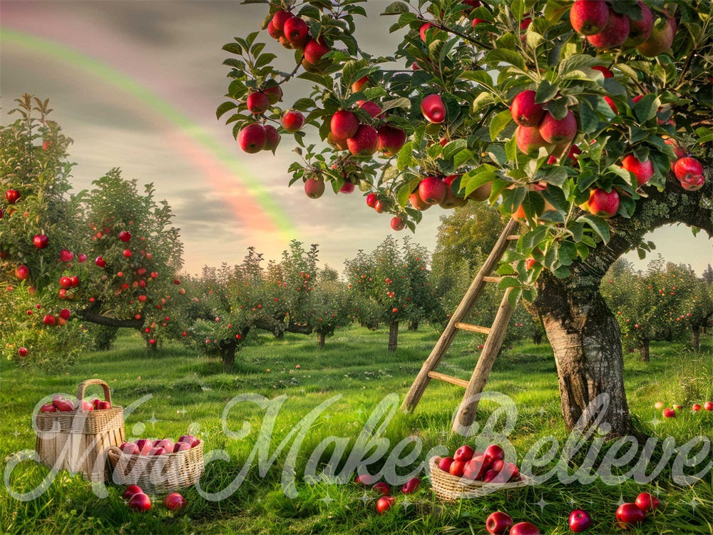 Kate Apple Orchard Rainbow Backdrop Designed by Mini MakeBelieve - Kate Backdrop AU