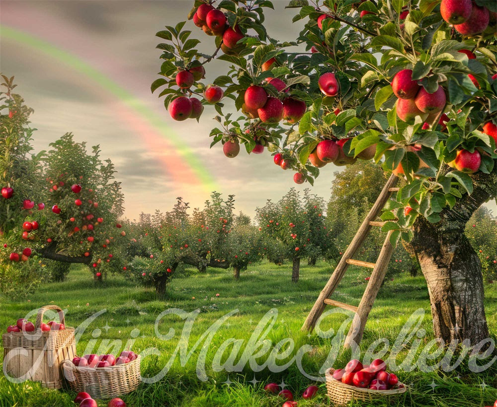 Kate Apple Orchard Rainbow Backdrop Designed by Mini MakeBelieve - Kate Backdrop AU
