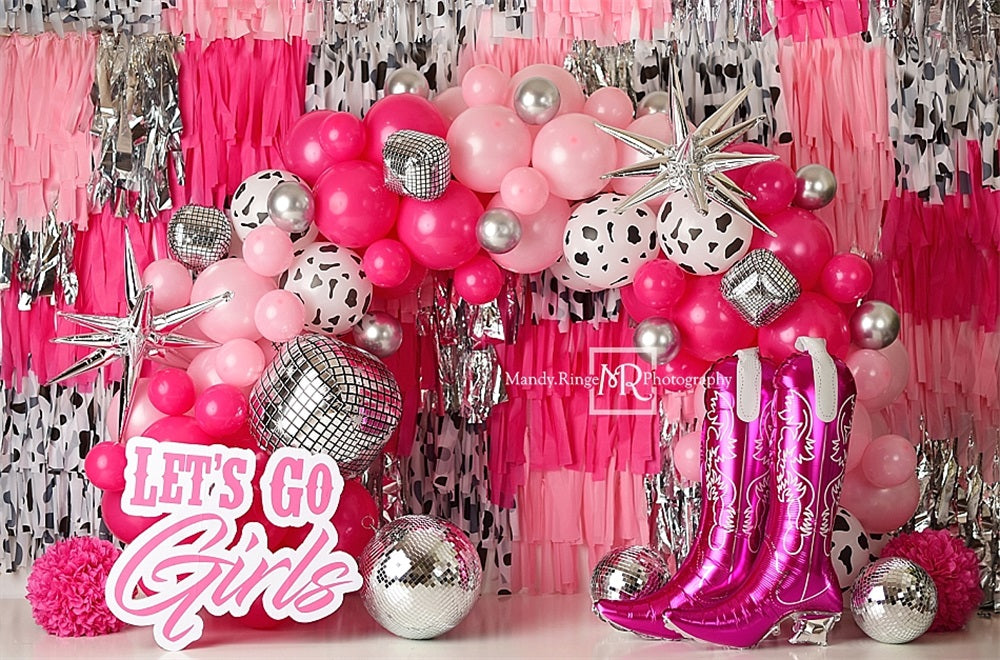Kate Pink Let's Go Girls Backdrop Designed by Mandy Ringe Photography - Kate Backdrop AU