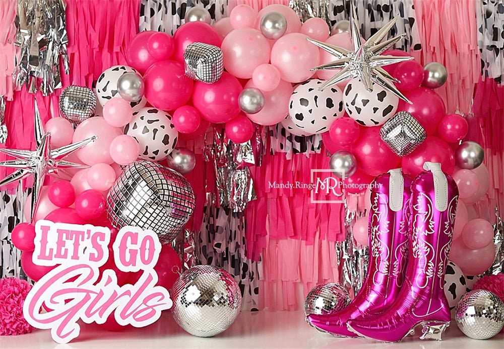 Kate Pink Let's Go Girls Backdrop Designed by Mandy Ringe Photography - Kate Backdrop AU