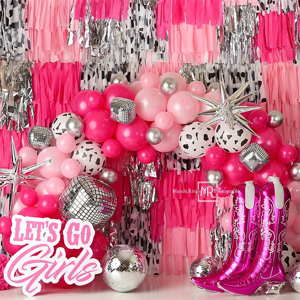 Kate Pink Let's Go Girls Backdrop Designed by Mandy Ringe Photography - Kate Backdrop AU