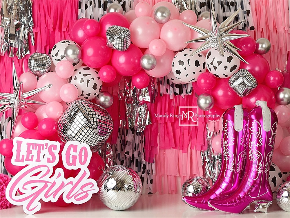 Kate Pink Let's Go Girls Backdrop Designed by Mandy Ringe Photography - Kate Backdrop AU