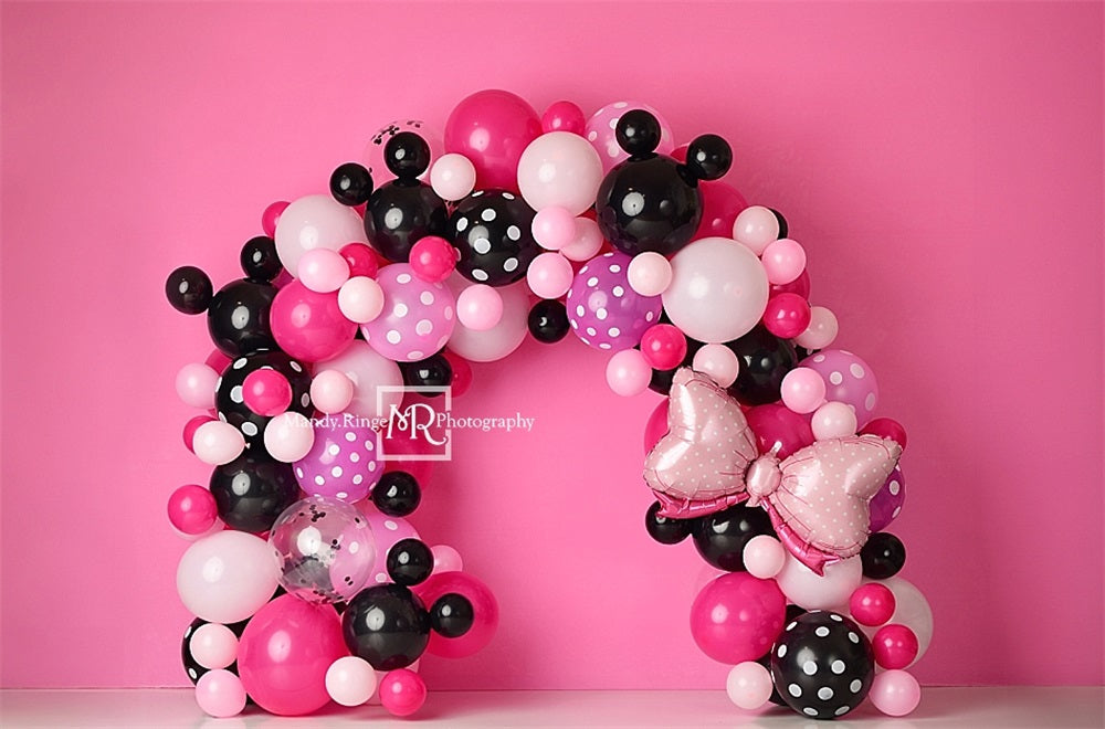 Kate Pink Balloon Arch Backdrop Cake Smash Designed by Mandy Ringe Photography - Kate Backdrop AU