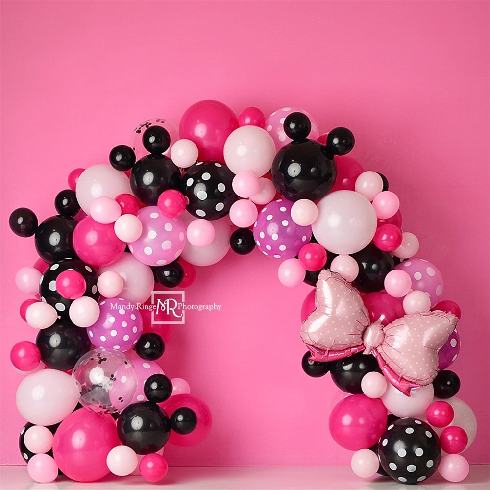 Kate Pink Balloon Arch Backdrop Cake Smash Designed by Mandy Ringe Photography - Kate Backdrop AU