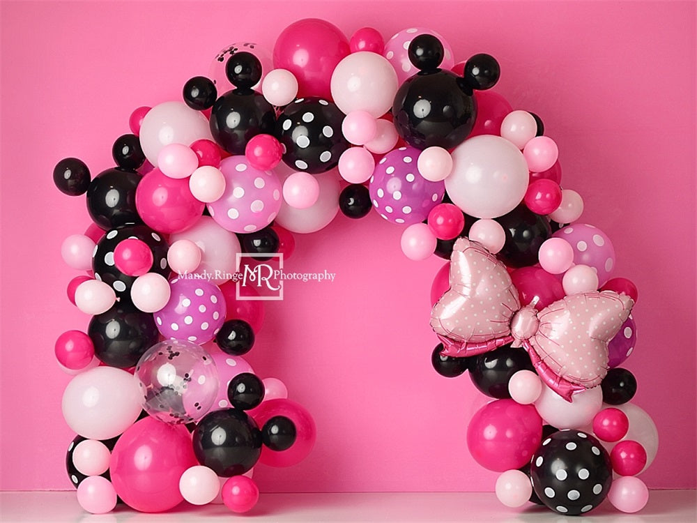 Kate Pink Balloon Arch Backdrop Cake Smash Designed by Mandy Ringe Photography - Kate Backdrop AU