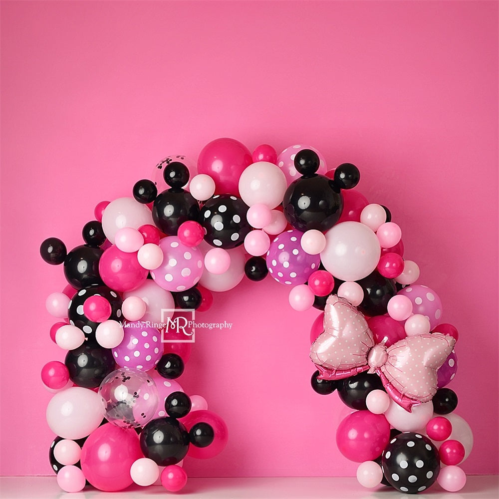 Kate Pink Balloon Arch Backdrop Cake Smash Designed by Mandy Ringe Photography - Kate Backdrop AU