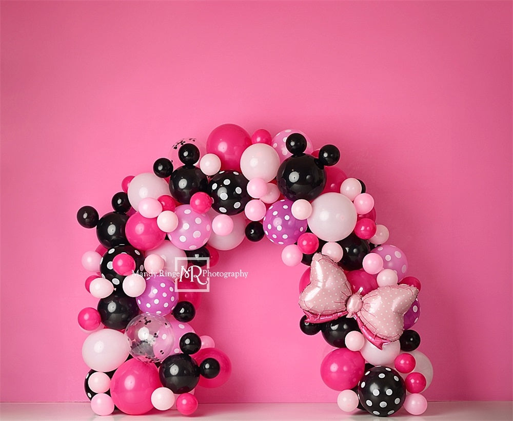 Kate Pink Balloon Arch Backdrop Cake Smash Designed by Mandy Ringe Photography - Kate Backdrop AU