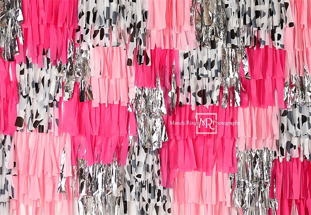 Kate Pink Denim Girl Tassel Backdrop Designed by Mandy Ringe Photography - Kate Backdrop AU