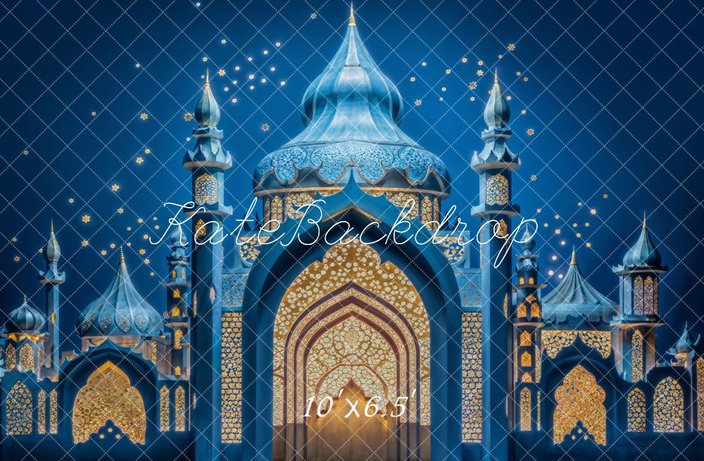 Kate Blue Castle Architecture Backdrop Designed by Emetselch - Kate Backdrop AU