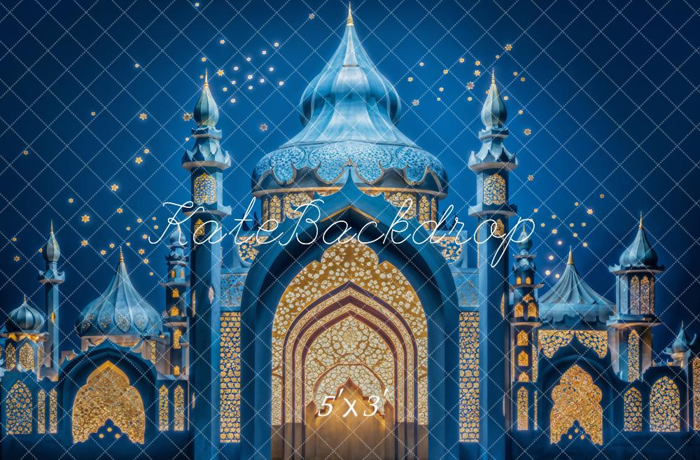Kate Blue Castle Architecture Backdrop Designed by Emetselch - Kate Backdrop AU