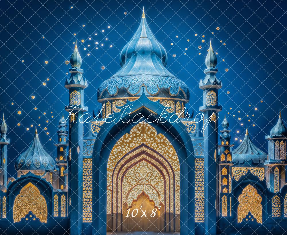 Kate Blue Castle Architecture Backdrop Designed by Emetselch - Kate Backdrop AU