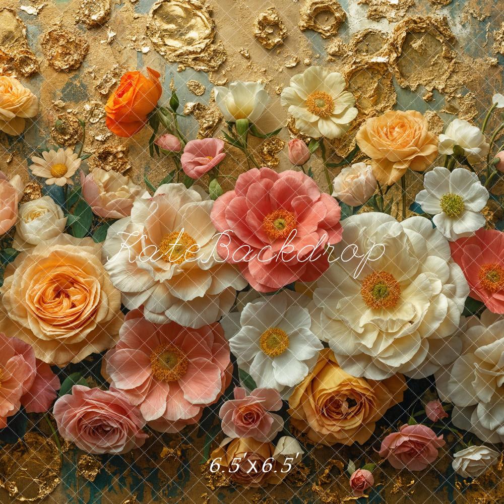 Kate Colorful 3D Flowers Backdrop Designed by Emetselch - Kate Backdrop AU