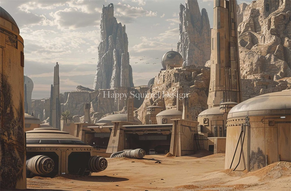 Kate Star Wars City Backdrop Designed by Happy Squirrel Design - Kate Backdrop AU
