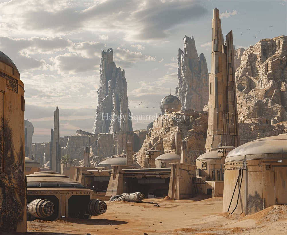 Kate Star Wars City Backdrop Designed by Happy Squirrel Design - Kate Backdrop AU