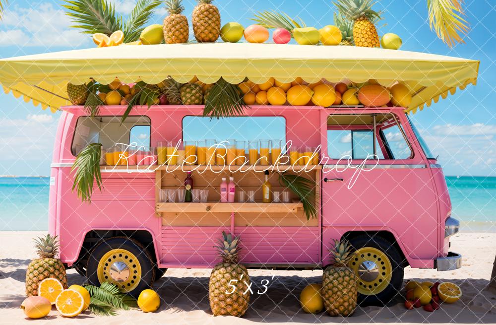 Kate Summer Backdrop Fantasy Doll Sea Beach Pink Car Fruit Store Designed by Emetselch - Kate Backdrop AU