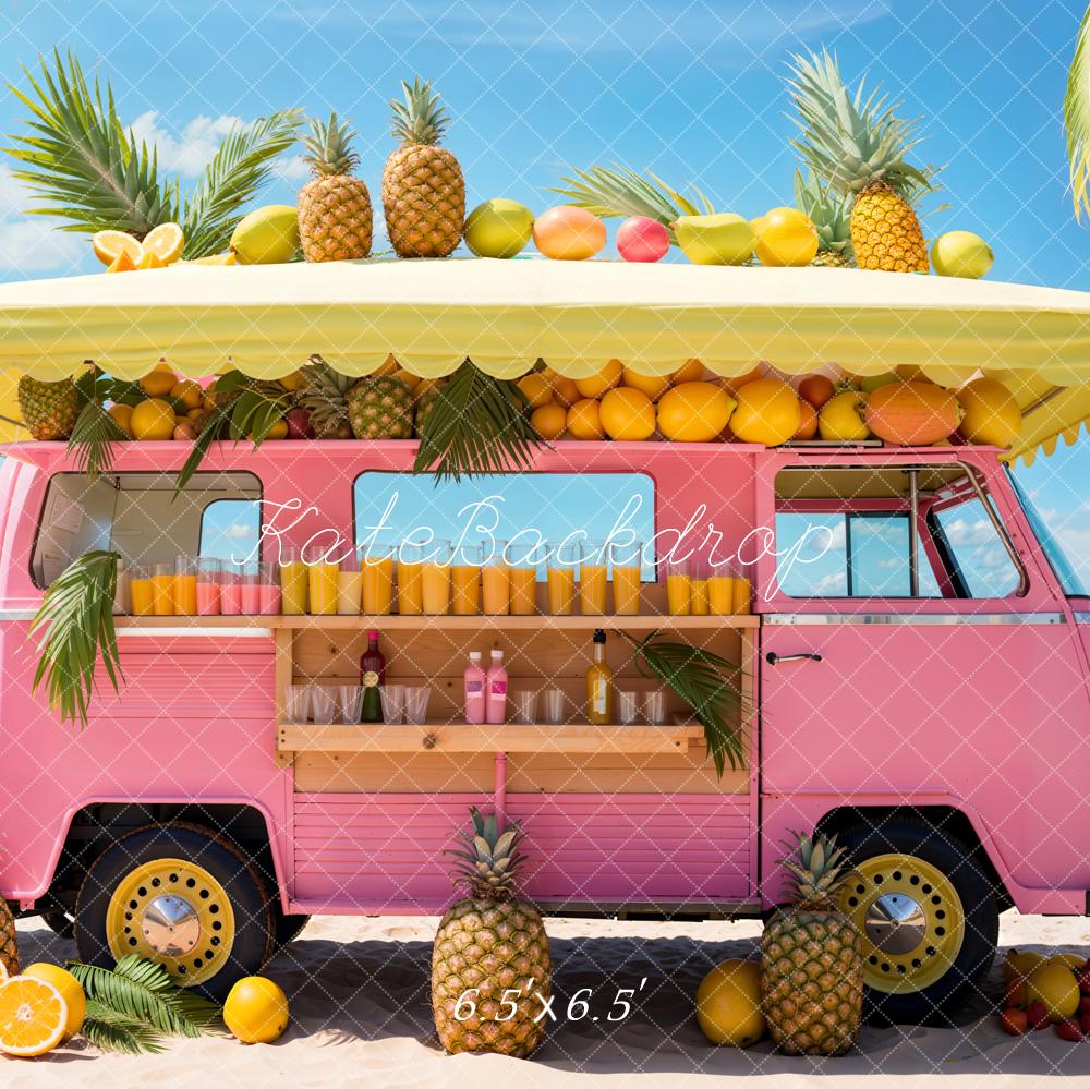Kate Summer Backdrop Fantasy Doll Sea Beach Pink Car Fruit Store Designed by Emetselch - Kate Backdrop AU
