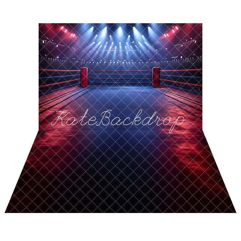 Kate Sports Wrestling Arena Backdrop+Floor for Photography - Kate Backdrop AU