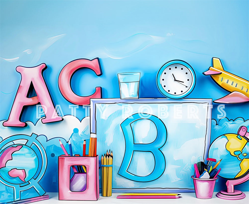 Kate Back to School Painted Backdrop Designed by Patty Robert
