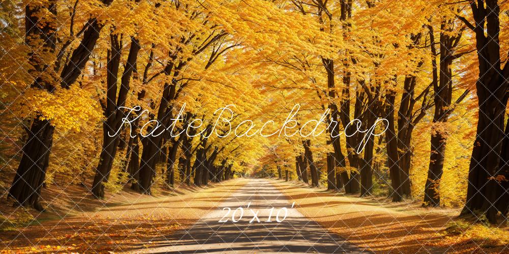 Kate Yellow Autumn Deciduous Forest Backdrop Designed by Emetselch - Kate Backdrop AU