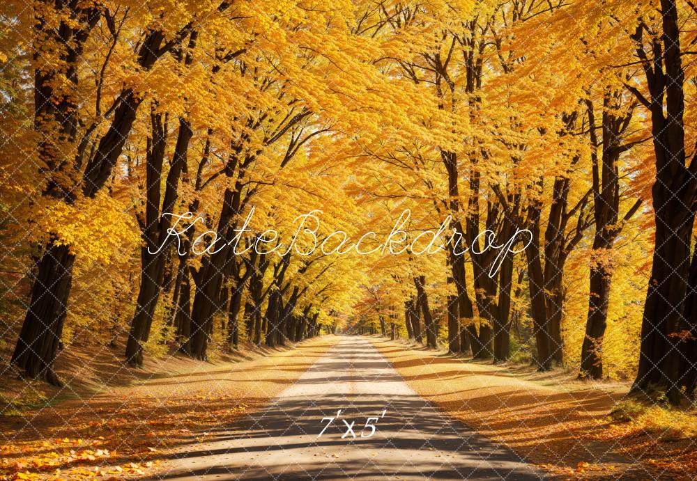 Kate Yellow Autumn Deciduous Forest Backdrop Designed by Emetselch - Kate Backdrop AU