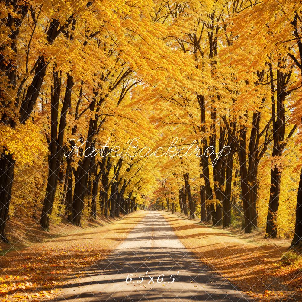 Kate Yellow Autumn Deciduous Forest Backdrop Designed by Emetselch - Kate Backdrop AU