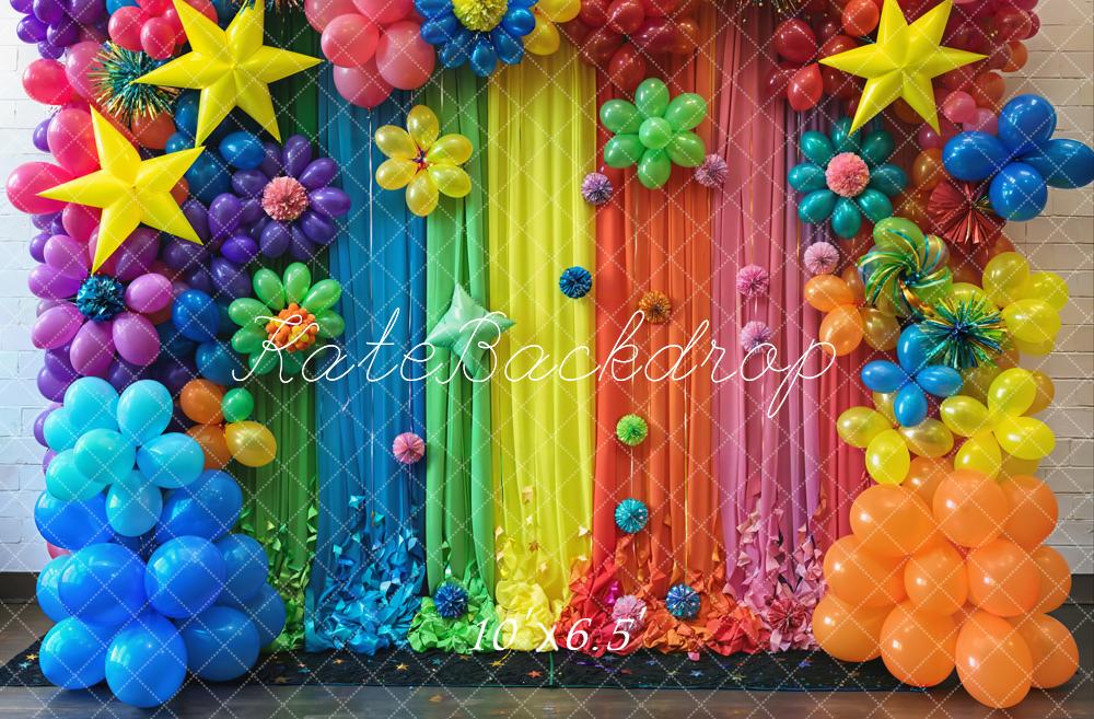 Kate Colorful Balloon Party Backdrop Designed by Emetselch - Kate Backdrop AU