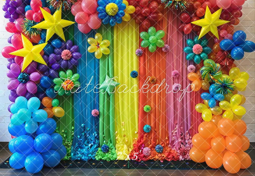 Kate Colorful Balloon Party Backdrop Designed by Emetselch - Kate Backdrop AU