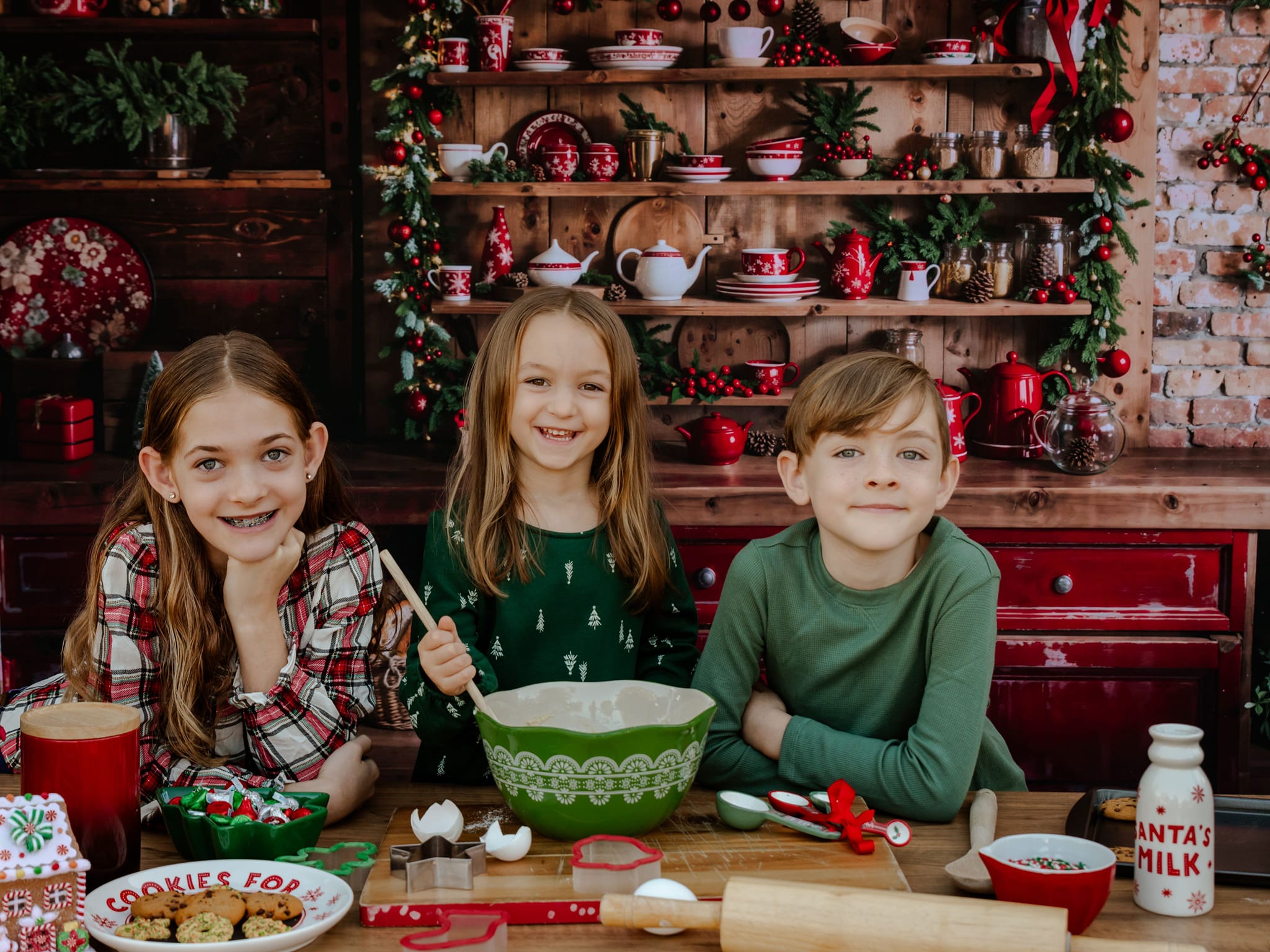 Kate Red Christmas Cupboard Backdrop Designed by Emetselch - Kate Backdrop AU