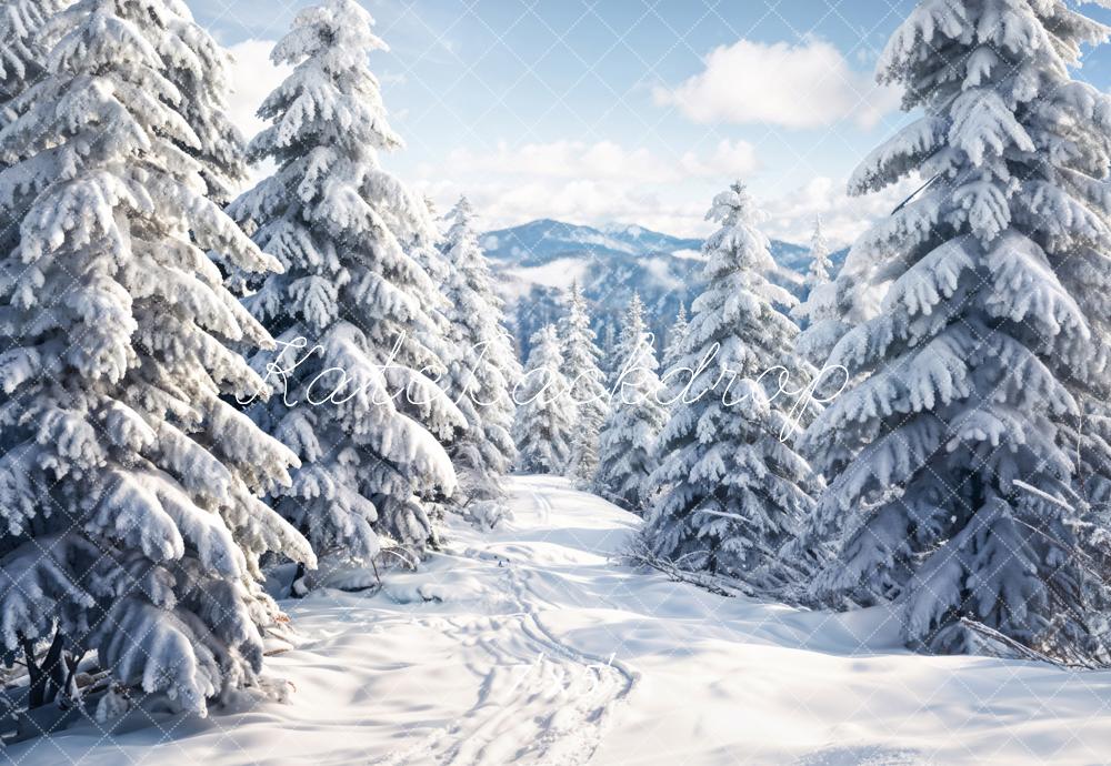 Kate Winter White Forest Snowland Backdrop Designed by Chain Photography - Kate Backdrop AU