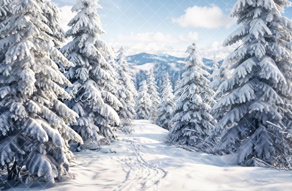 Kate Winter White Forest Snowland Backdrop Designed by Chain Photography - Kate Backdrop AU
